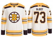 Cheap Men's Boston Bruins #73 Charlie McAvoy White Stitched Jersey