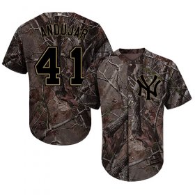 Wholesale Cheap Yankees #41 Miguel Andujar Camo Realtree Collection Cool Base Stitched MLB Jersey