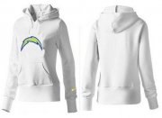 Wholesale Cheap Women's Los Angeles Chargers Logo Pullover Hoodie White