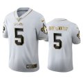 Wholesale Cheap New Orleans Saints #5 Teddy Bridgewater Men's Nike White Golden Edition Vapor Limited NFL 100 Jersey