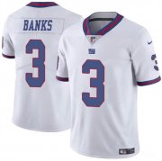 Cheap Men's New York Giants #3 Deonte Banks White Limited Football Stitched Jersey