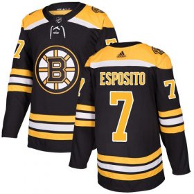 Wholesale Cheap Adidas Bruins #7 Phil Esposito Black Home Authentic Stitched NHL Jersey
