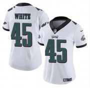 Cheap Women's Philadelphia Eagles #45 Devin White White Vapor Untouchable Limited Football Stitched Jersey(Run Small)