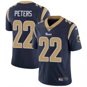 Wholesale Cheap Nike Rams #22 Marcus Peters Navy Blue Team Color Men's Stitched NFL Vapor Untouchable Limited Jersey