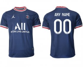 Wholesale Cheap Men 2021-2022 ClubParis Saint-Germainhome aaa version blue customized Soccer Jersey
