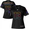 Wholesale Cheap Nike Giants #13 Odell Beckham Jr Black Women's NFL Fashion Game Jersey