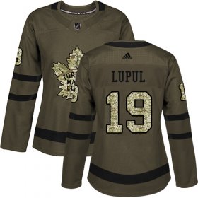 Wholesale Cheap Adidas Maple Leafs #19 Joffrey Lupul Green Salute to Service Women\'s Stitched NHL Jersey