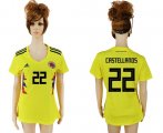 Wholesale Cheap Women's Colombia #22 Castellanos Home Soccer Country Jersey