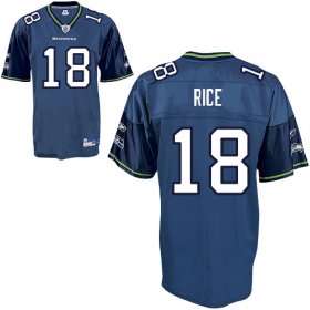 Wholesale Cheap Seahawks #18 Sidney Rice Blue Stitched NFL Jersey
