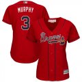 Wholesale Cheap Braves #3 Dale Murphy Red Alternate Women's Stitched MLB Jersey