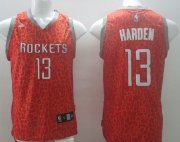 Wholesale Cheap Houston Rockets #13 James Harden Red Leopard Print Fashion Jersey