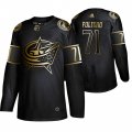 Wholesale Cheap Adidas Blue Jackets #71 Nick Foligno Men's 2019 Black Golden Edition Authentic Stitched NHL Jersey