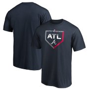 Wholesale Cheap Atlanta Braves Majestic 2019 Postseason Dugout Authentic T-Shirt Navy