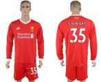 Wholesale Cheap Liverpool #35 Stewart Home Long Sleeves Soccer Club Jersey