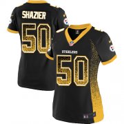Wholesale Cheap Nike Steelers #50 Ryan Shazier Black Team Color Women's Stitched NFL Elite Drift Fashion Jersey