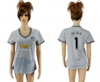Wholesale Cheap Women's Manchester United #1 De Gea Sec Away Soccer Club Jersey