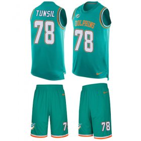 Wholesale Cheap Nike Dolphins #78 Laremy Tunsil Aqua Green Team Color Men\'s Stitched NFL Limited Tank Top Suit Jersey