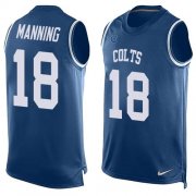Wholesale Cheap Nike Colts #18 Peyton Manning Royal Blue Team Color Men's Stitched NFL Limited Tank Top Jersey