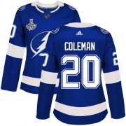 Cheap Adidas Lightning #20 Blake Coleman Blue Home Authentic Women's 2020 Stanley Cup Champions Stitched NHL Jersey