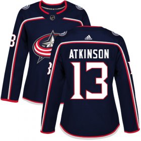 Wholesale Cheap Adidas Blue Jackets #13 Cam Atkinson Navy Blue Home Authentic Women\'s Stitched NHL Jersey