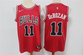 Wholesale Cheap Men\'s Chicago Bulls #11 DeMar DeRozan Red Nike 75th Anniversary Diamond 2021 Stitched Jersey