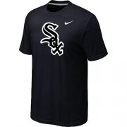 Wholesale Cheap Chicago White Sox Nike Heathered Black Club Logo T-Shirt