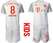 Wholesale Cheap Youth 2020-2021 club Bayern Munich away white 8 Soccer Jerseys
