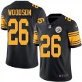 Wholesale Cheap Nike Steelers #26 Rod Woodson Black Men's Stitched NFL Limited Rush Jersey