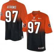 Wholesale Cheap Nike Bengals #97 Geno Atkins Orange/Black Men's Stitched NFL Elite Fadeaway Fashion Jersey