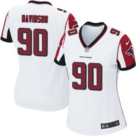 Wholesale Cheap Nike Falcons #90 Marlon Davidson White Women\'s Stitched NFL New Elite Jersey