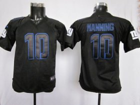 Wholesale Cheap Nike Giants #10 Eli Manning Black Youth Stitched NFL Impact Elite Jersey