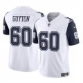 Cheap Men's Dallas Cowboys #60 Tyler Guyton White 2024 Draft F.U.S.E Color Rush Limited Football Stitched Jersey