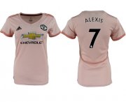 Wholesale Cheap Women's Manchester United #7 Alexis Away Soccer Club Jersey
