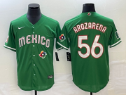 Wholesale Cheap Men's Mexico Baseball #56 Randy Arozarena 2023 Green World Classic Stitched Jersey1