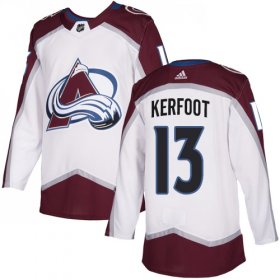 Wholesale Cheap Adidas Avalanche #13 Alexander Kerfoot White Road Authentic Stitched NHL Jersey