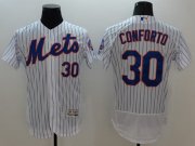 Wholesale Cheap Mets #30 Michael Conforto White(Blue Strip) Flexbase Authentic Collection Stitched MLB Jersey