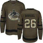 Wholesale Cheap Adidas Canucks #26 Antoine Roussel Green Salute to Service Stitched NHL Jersey