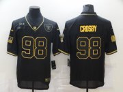 Wholesale Cheap Men's Las Vegas Raiders #98 Maxx Crosby Black Gold 2020 Salute To Service Stitched NFL Nike Limited Jersey