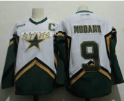Wholesale Cheap Men's Dallas Stars #9 Mike Modano 2005 White CCM Throwback Stitched Vintage Hockey Jersey