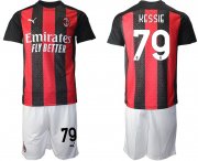 Wholesale Cheap Men 2020-2021 club AC milan home 79 red Soccer Jerseys