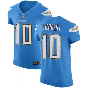 Wholesale Cheap Nike Chargers #10 Justin Herbert Electric Blue Alternate Men\'s Stitched NFL New Elite Jersey