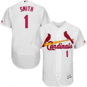 Wholesale Cheap Cardinals #1 Ozzie Smith White Flexbase Authentic Collection Stitched MLB Jersey