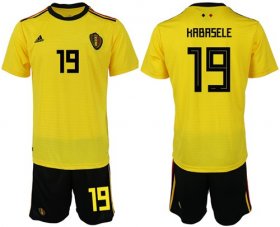 Wholesale Cheap Belgium #19 Kabasele Away Soccer Country Jersey