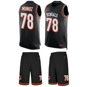 Wholesale Cheap Nike Bengals #78 Anthony Munoz Black Team Color Men\'s Stitched NFL Limited Tank Top Suit Jersey