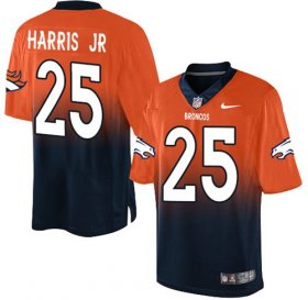 Wholesale Cheap Nike Broncos #25 Chris Harris Jr Orange/Navy Blue Men\'s Stitched NFL Elite Fadeaway Fashion Jersey