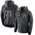 Wholesale Cheap NFL Men's Nike Philadelphia Eagles #71 Jason Peters Stitched Black Anthracite Salute to Service Player Performance Hoodie