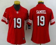 Wholesale Cheap Women's San Francisco 49ers #19 Deebo Samuel New 2021 Color Rush Vapor Untouchable Limited Jersey