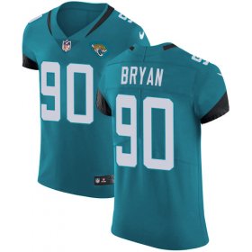 Wholesale Cheap Nike Jaguars #90 Taven Bryan Teal Green Alternate Men\'s Stitched NFL Vapor Untouchable Elite Jersey