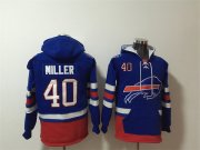 Wholesale Cheap Men's Buffalo Bills #40 Von Miller Royal Ageless Must-Have Lace-Up Pullover Hoodie