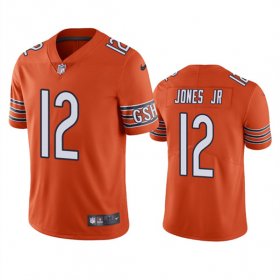 Wholesale Cheap Men\'s Chicago Bears #12 Velus Jones Jr. Orange Vapor untouchable Limited Stitched Jersey